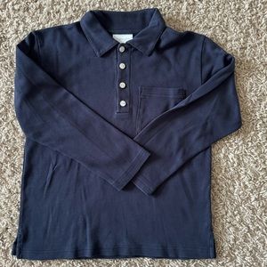 Little English Long-Sleeved Polo Navy
EUC; no stains Size 6 Boys